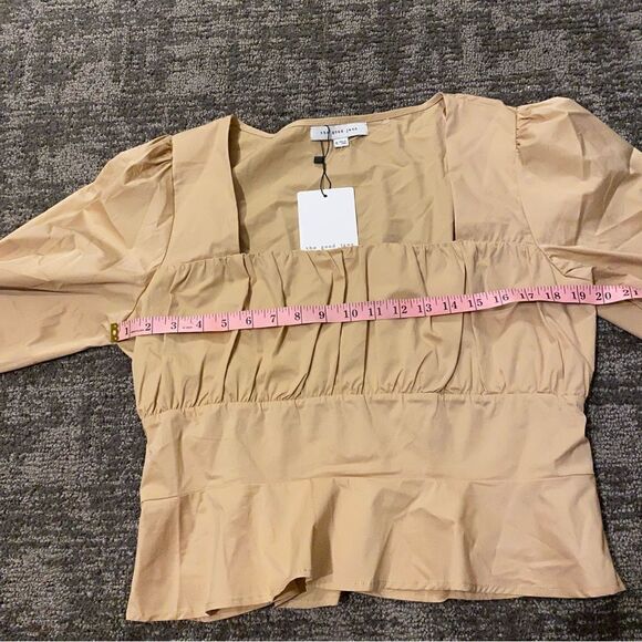 THE GOOD JANE Square Neck Ruched 3/4 Sleeve Top - Picture 8 of 9